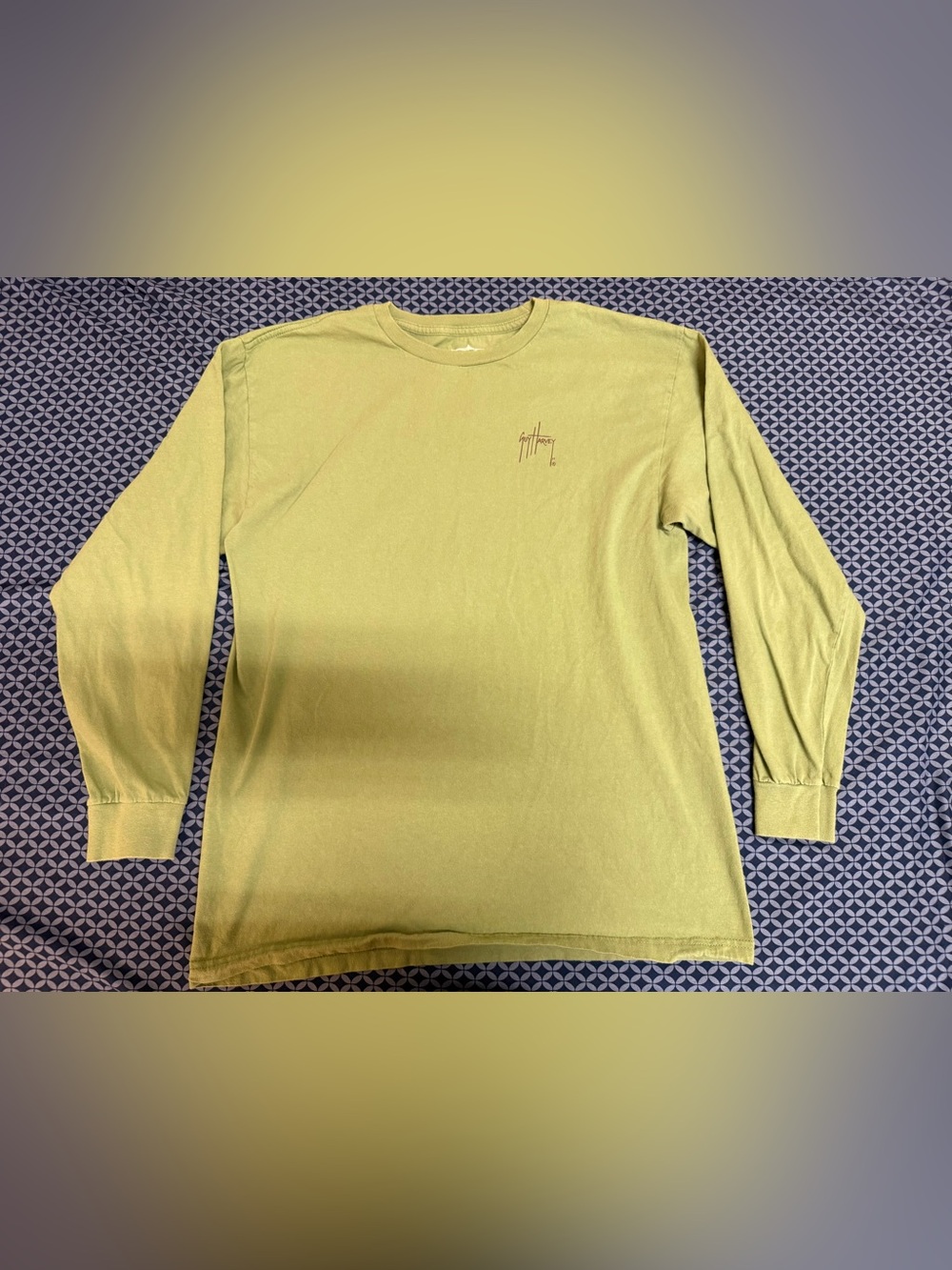 Guy Harvey Long Sleeve Crewneck Tee -  Green